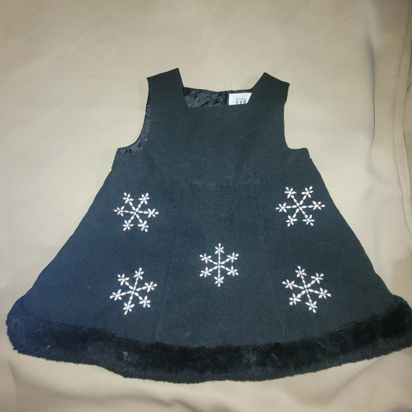 Infant Girls 6-12 Months Black Dress Snowflake - Picture 1 of 6